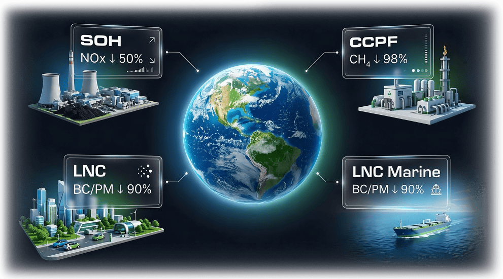 MiaNOx: SOH, CCPF, LNC и LNC Marine вокруг Земли
